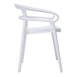 Bolero Mateo Café Chairs White (Pack of 2)