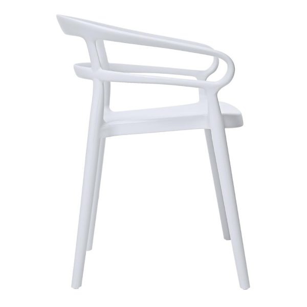 Bolero Mateo Café Chairs White (Pack of 2)
