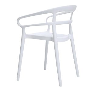 Bolero Mateo Café Chairs White (Pack of 2)