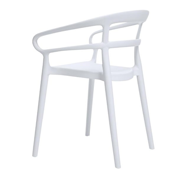 Bolero Mateo Café Chairs White (Pack of 2)