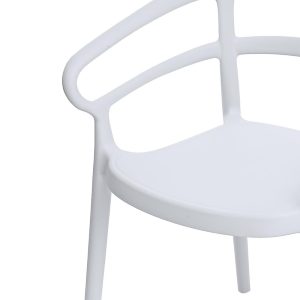 Bolero Mateo Café Chairs White (Pack of 2)