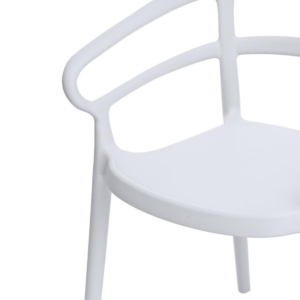 Bolero Mateo Café Chairs White (Pack of 2)