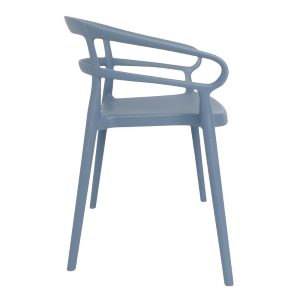 Bolero Mateo Café Chairs Slate Blue (Pack of 2)
