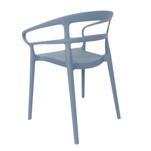 Bolero Mateo Café Chairs Slate Blue (Pack of 2)