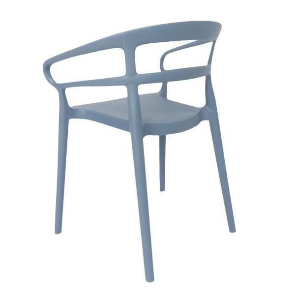 Bolero Mateo Café Chairs Slate Blue (Pack of 2)