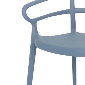 Bolero Mateo Café Chairs Slate Blue (Pack of 2)