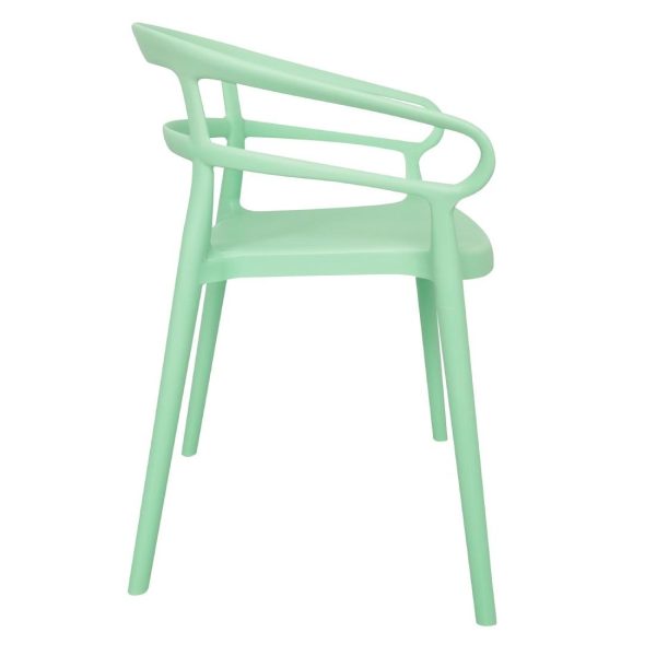 Bolero Mateo Café Chairs Mint Green (Pack of 2)