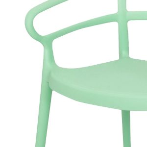 Bolero Mateo Café Chairs Mint Green (Pack of 2)