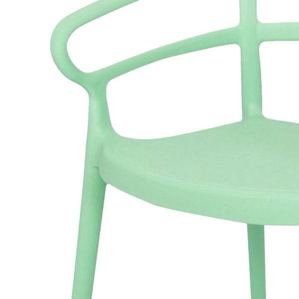 Bolero Mateo Café Chairs Mint Green (Pack of 2)