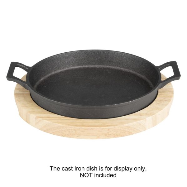 Olympia Hevea Board for Cast Iron Round Eared Dish 235mm for FW816