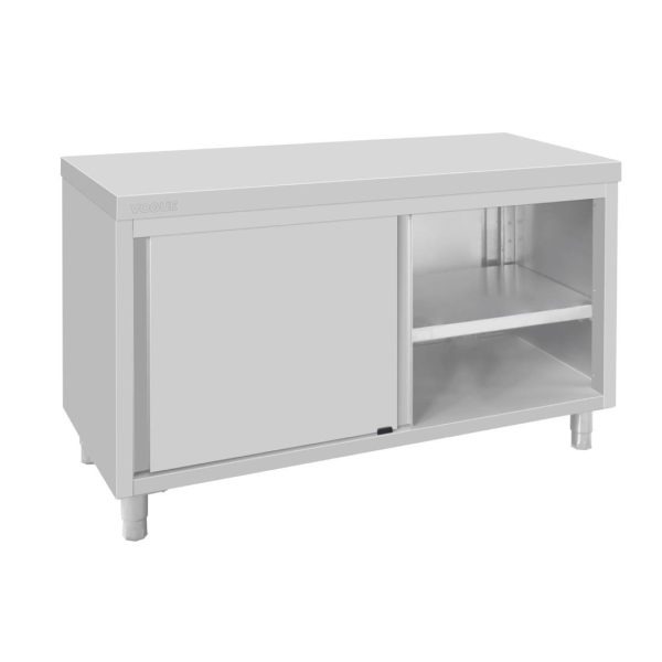 Vogue Standing Floor Cupboard Stainless Steel 900x1500x600mm