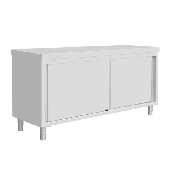 Vogue Standing Floor Cupboard Stainless Steel 900x1800x600mm