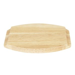 Olympia Hevea Board for Cast Iron Oval Eared Dish 260x165mm for FW817