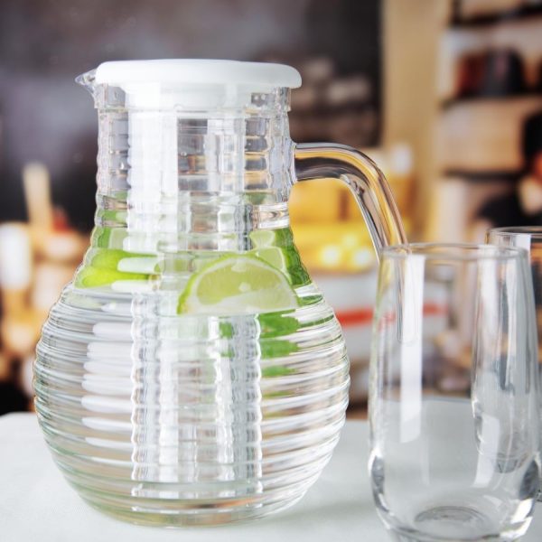 Olympia Kristallon Jug With Cooling Tube Polycarbonate Ridged 1600ml