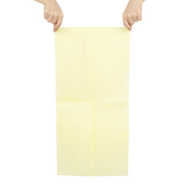 Jantex Non-Woven Cloths Yellow (Pack of 50)