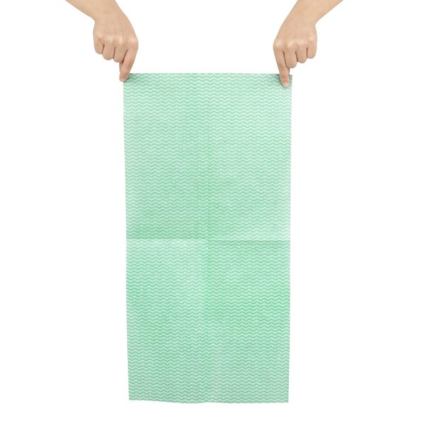 Jantex Non-Woven Cloths Green (Pack of 50)