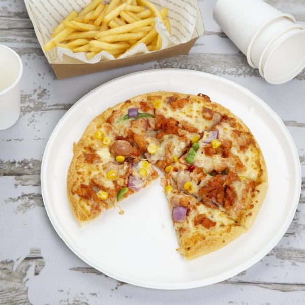 Fiesta Compostable Bagasse Round Plates 304mm (Pack of 50)