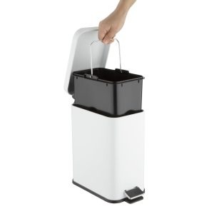 Jantex Slim Washroom Bin White 5Ltr