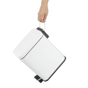 Jantex Slim Washroom Bin White 5Ltr