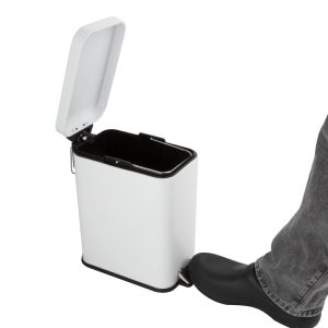 Jantex Slim Washroom Bin White 5Ltr