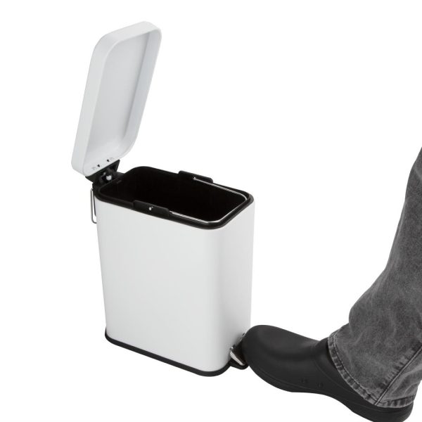 Jantex Slim Washroom Bin White 5Ltr