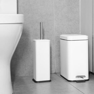 Jantex Slim Washroom Bin White 5Ltr