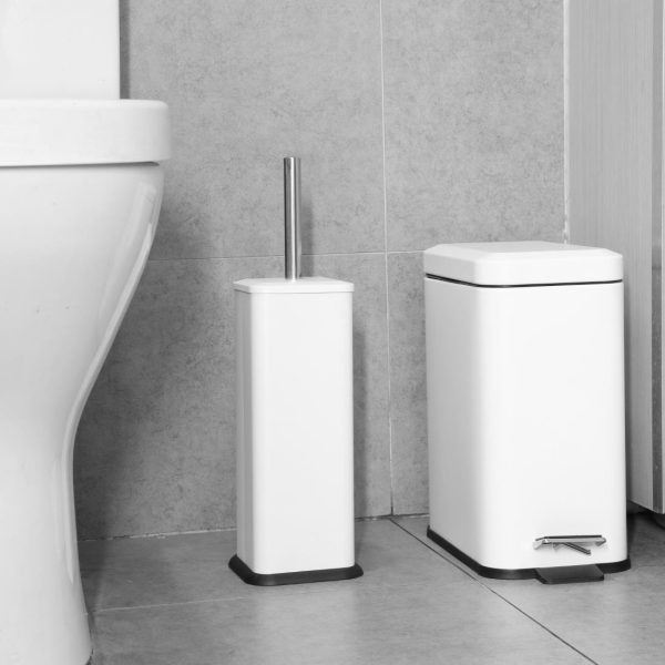 Jantex Slim Washroom Bin White 5Ltr