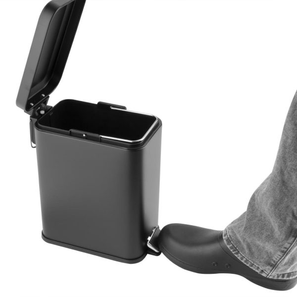Jantex Slim Washroom Bin Black 5Ltr