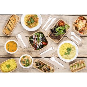 Fiesta Compostable Paper Forks 155mm (Pack of 100)