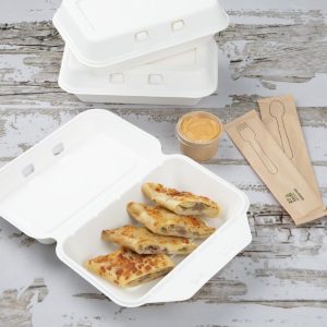 Fiesta Compostable Bagasse Food Containers 9×6″ (Pack of 200)