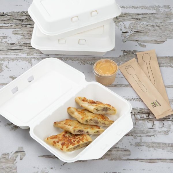 Fiesta Compostable Bagasse Food Containers 9×6″ (Pack of 200)