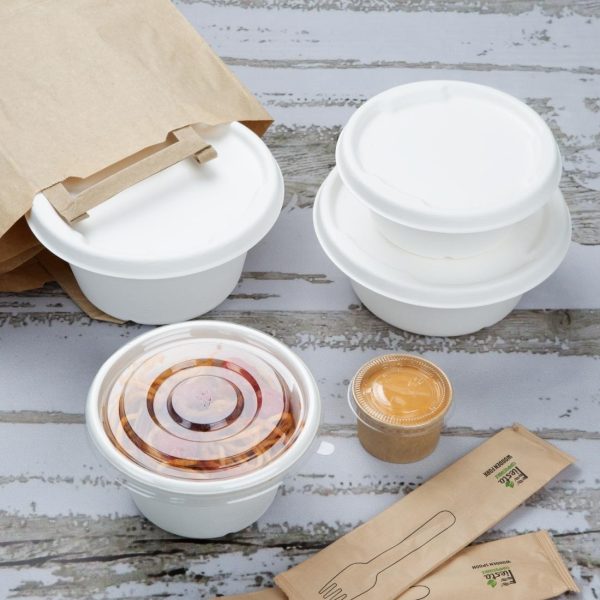 Fiesta Compostable Bagasse Bowl Base 900ml (Pack of 50)