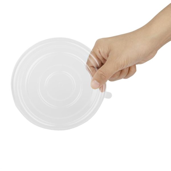 Fiesta Recyclable PET Lids for 400/500ml Bowl Bases (Pack of 50)