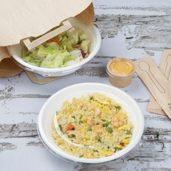 Fiesta Compostable Bagasse Poke Bowl Bases 24oz (Pack of 50)