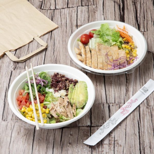 Fiesta Compostable Bagasse Poke Bowl Bases 24oz (Pack of 50)