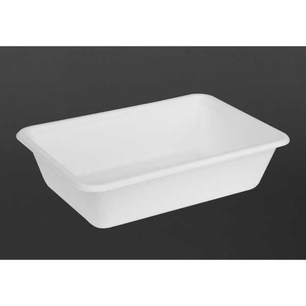Fiesta Compostable Bagasse Food Container Bases 650ml (Pack of 100)