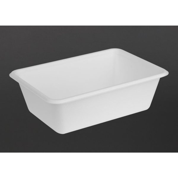 Fiesta Compostable Bagasse Food Container Bases 800ml (Pack of 100)