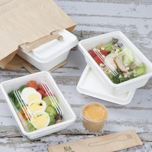 Fiesta Compostable Bagasse Food Container Bases 1000ml (Pack of 100)