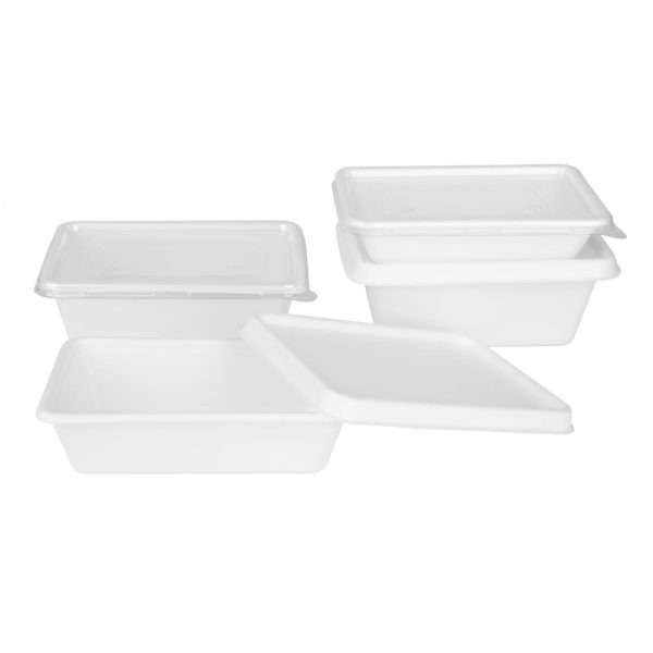 Fiesta Compostable Bagasse Lids for Bagasse Container Bases (Pack of 100)