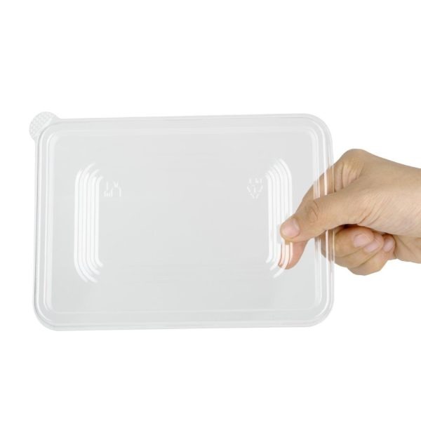 Fiesta Recyclable PET Lids for Bagasse Container Bases (Pack of 100)