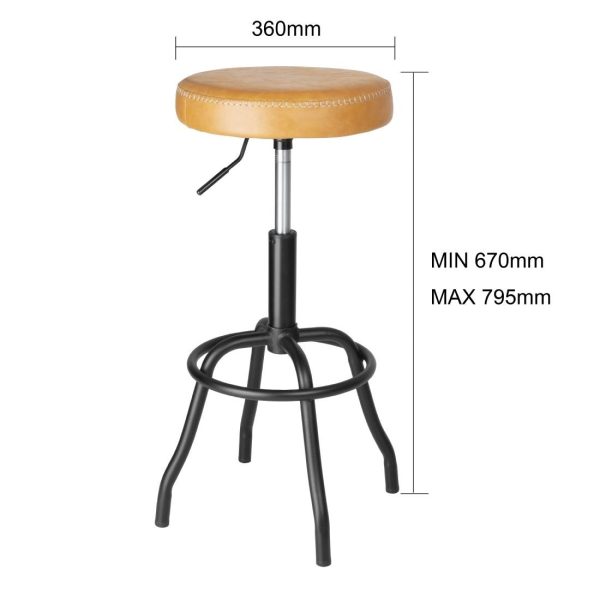 Bolero Brooklyn PU High Bar Stool – Caramel