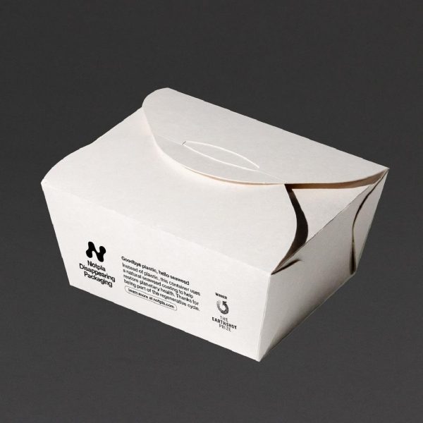 Notpla Small Takeaway Boxes White 800ml (Pack of 500)