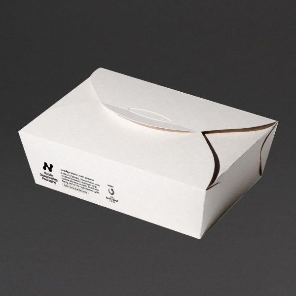 Notpla Large Takeaway Boxes 1750ml – White (Pack of 220)