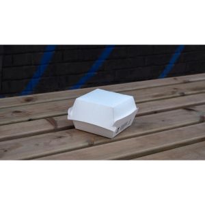 Notpla Clamshell Burger Boxes – White (Pack of 200)