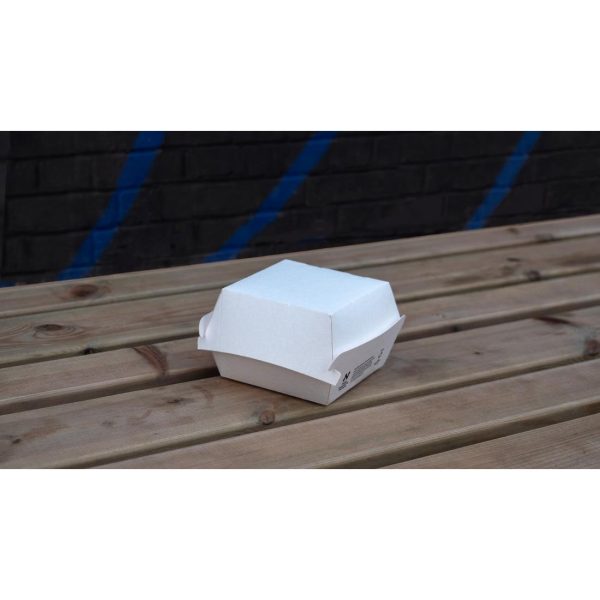 Notpla Clamshell Burger Boxes – White (Pack of 200)