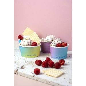 Vegware Single Scoop Ice Cream Pot Tutti Frutti 4oz (Pack of 1000)