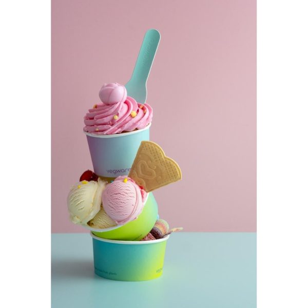 Vegware Single Scoop Ice Cream Pot Tutti Frutti 4oz (Pack of 1000)