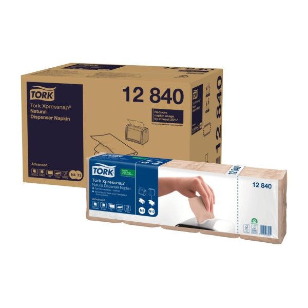Tork Xpressnap Natural Dispenser Napkin 1Ply (Pack of 9000)