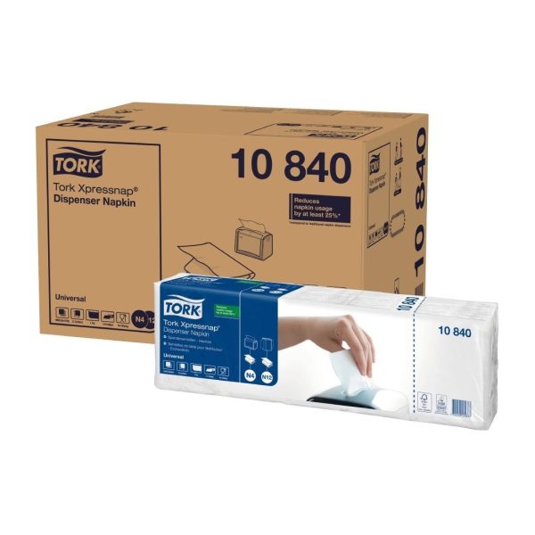 Tork Xpressnap White Dispenser Napkin 1Ply (Pack of 9000)