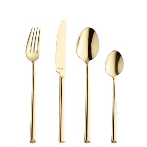 Amefa Metropole Gold Dessert Spoons (Pack of 12)